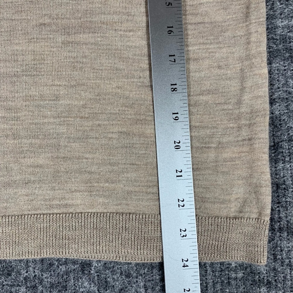 Ann Taylor Loft Sweater Womens Small Beige Lightweight Bow Tie Wool Blend Luxury - Picture 11 of 12